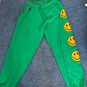 aviator nation kelly green sweatpants